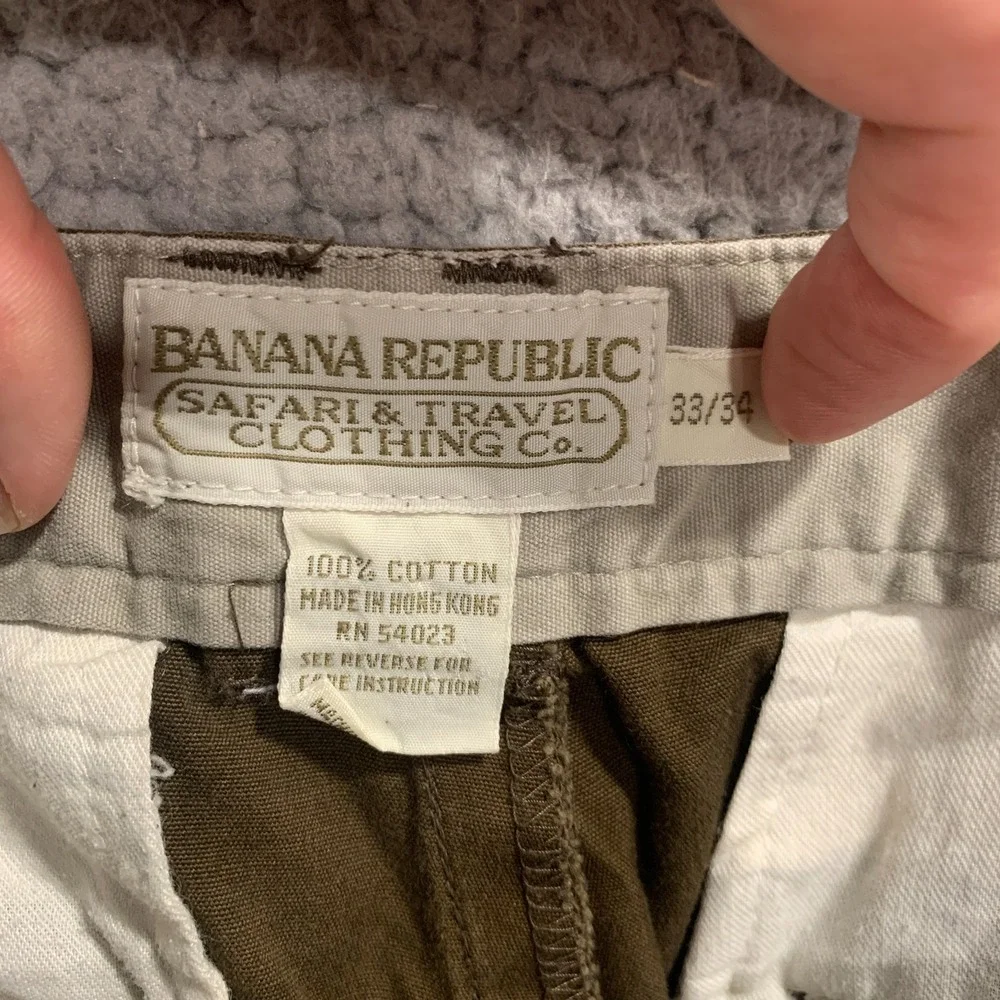 Vtg Banana Republic Safari Collection Travel Pants Mens 32x30 Brown Pleated RARE